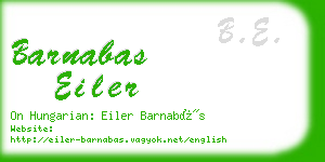 barnabas eiler business card